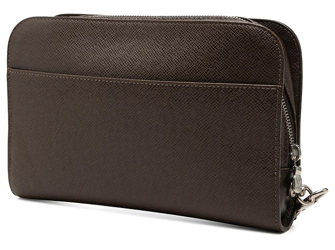 Louis Vuitton Brown Taiga Pochette Baikal Castaño Marrón oscuro - vista 2