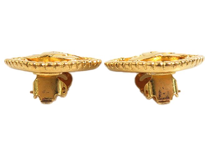 Orecchini a clip quadrati placcati oro Chanel Gold CC D'oro - vista 2