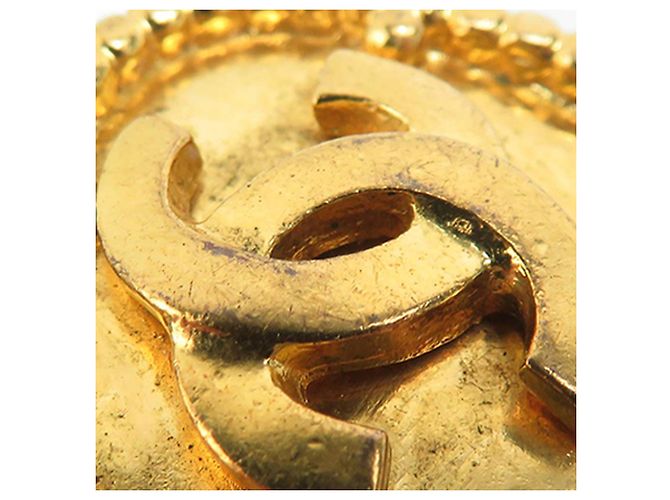 Orecchini a clip quadrati placcati oro Chanel Gold CC D'oro - vista 8
