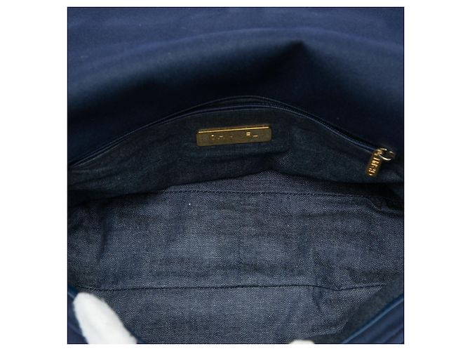 Chanel Blue Large Canvas 19 Flap Bleu Bleu Marine - vue 4