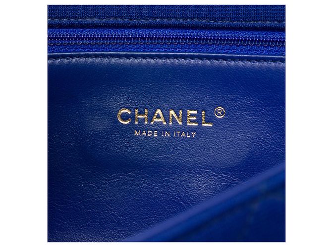 Chanel Blue Small Tricolor Jersey CC Filigree Flap - vista 5