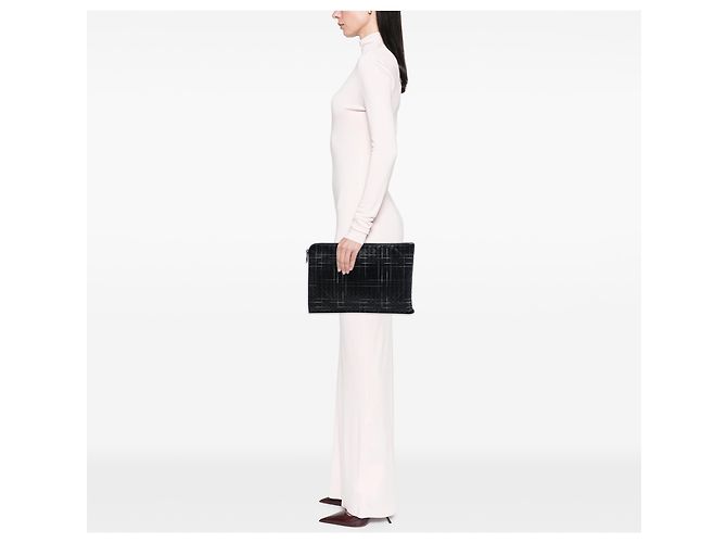 Bottega Veneta Porta documenti Metropolis in Nappa Intrecciato nero - vista 6