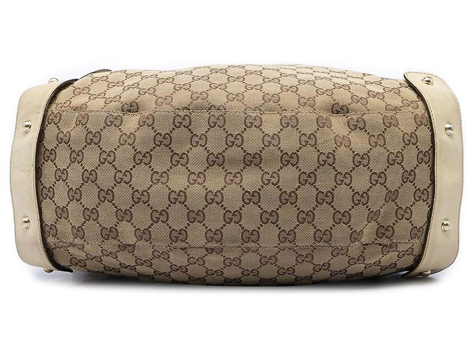 Borsa a tracolla Gucci Beige GG Canvas Horsebit Pelham - vista 3