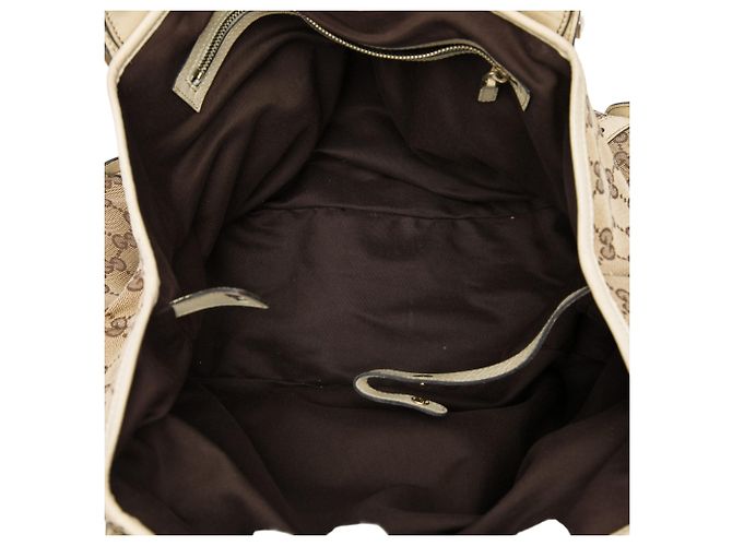 Borsa a tracolla Gucci Beige GG Canvas Horsebit Pelham - vista 4
