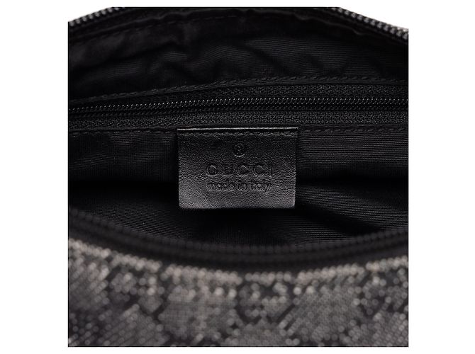 Gucci Gray GG Denim Shoulder Bag Brown - view 5