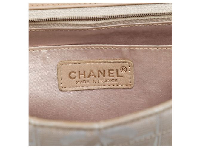 Chanel Beige New Travel Line Medium Nylon Single Flap Bege - vista 5