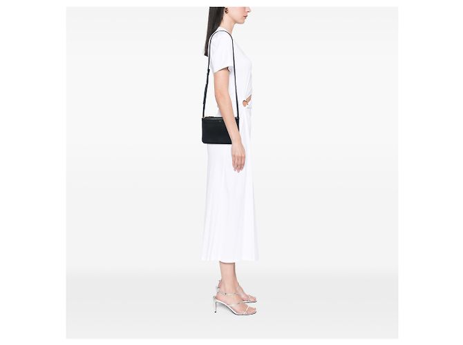 Céline Celine Trio Crossbody Small in Pelle di Agnello Nera Nero - vista 5