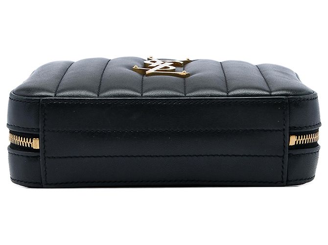 Autre Marque Saint Laurent Vicky Gürteltasche aus schwarzem gestepptem Lammleder mit Monogramm - Ansicht 3