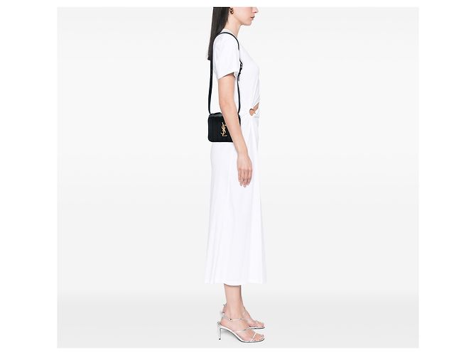 Autre Marque Saint Laurent Vicky Gürteltasche aus schwarzem gestepptem Lammleder mit Monogramm - Ansicht 5