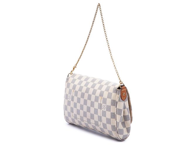 Louis Vuitton White Damier Azur Favorite MM Blanco - vista 2