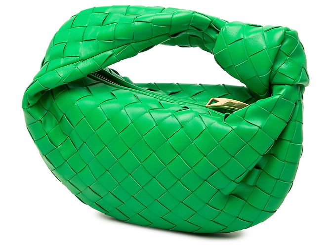 Bottega Veneta Mini Jodie in Nappa Intrecciato Verde - vista 2