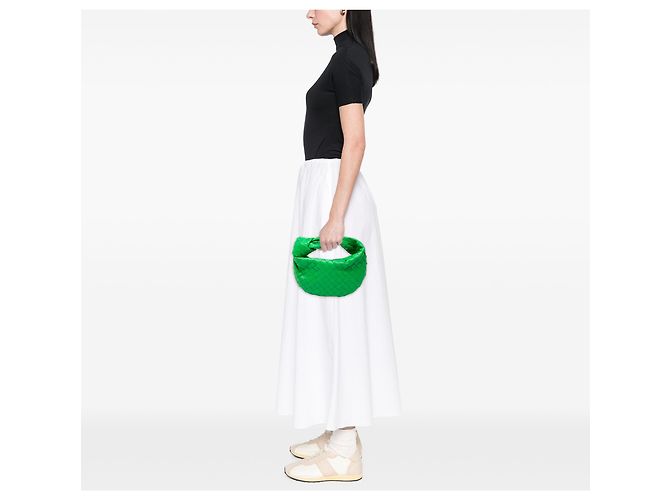 Bottega Veneta Mini Jodie in Nappa Intrecciato Verde - vista 5