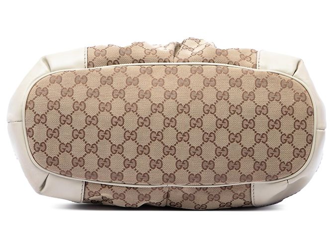 Borsa Satchel Gucci Beige GG Canvas Sukey - vista 3