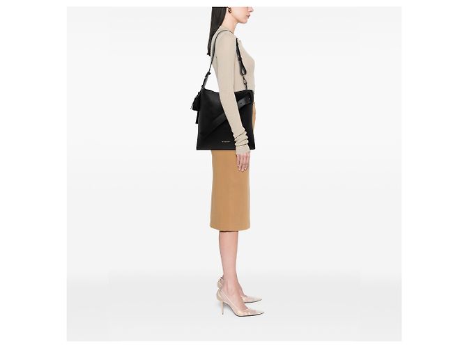 Borsa a tracolla Givenchy in pelle nera Medium con cintura Nero - vista 5