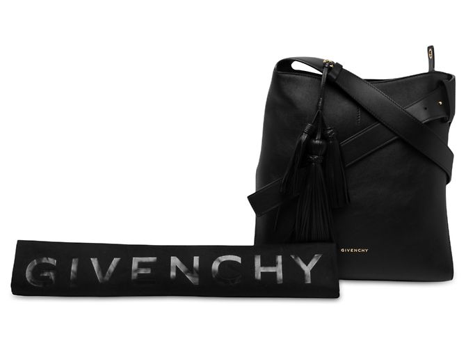Borsa a tracolla Givenchy in pelle nera Medium con cintura Nero - vista 6