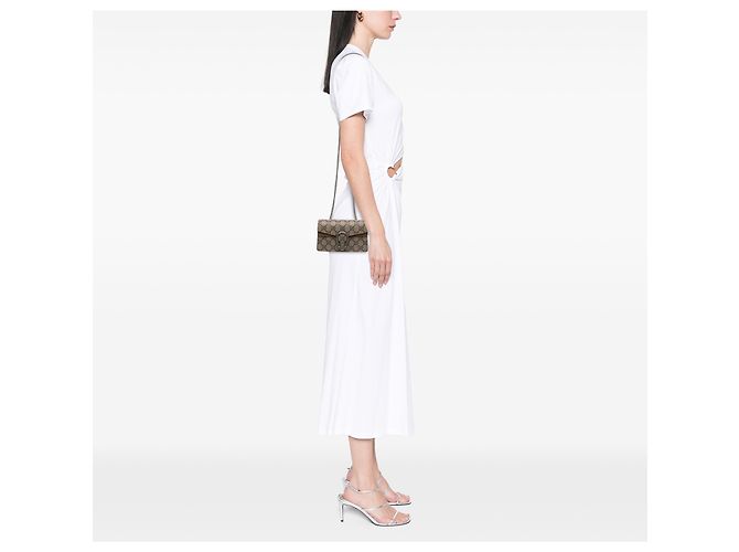 Gucci Mini GG Supreme Dionysus Crossbody Beige - vista 6