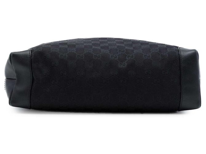 Borsa a tracolla Gucci in tela GG nera con banda Web Nero - vista 3