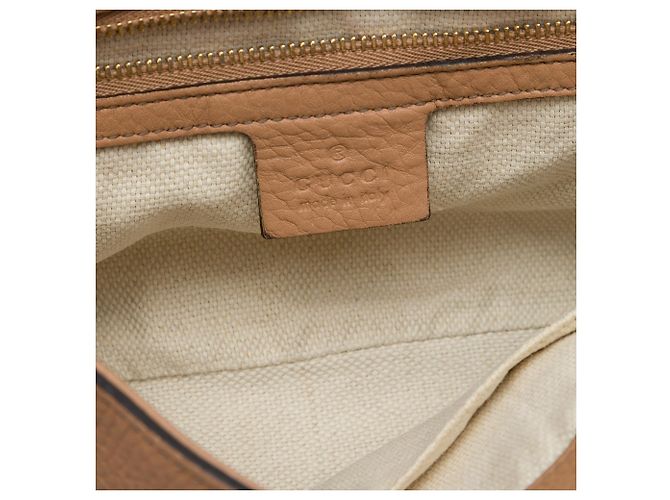 Gucci Soho Chain Flap Crossbody en piel de becerro marrón Medium Castaño Carne - vista 5