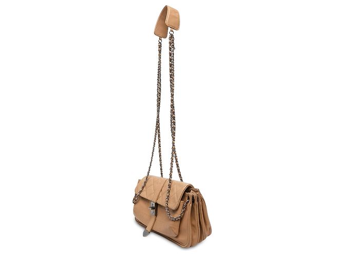 Chanel Brown Quilted Lambskin Mademoiselle Lock Accordion Flap - vista 2