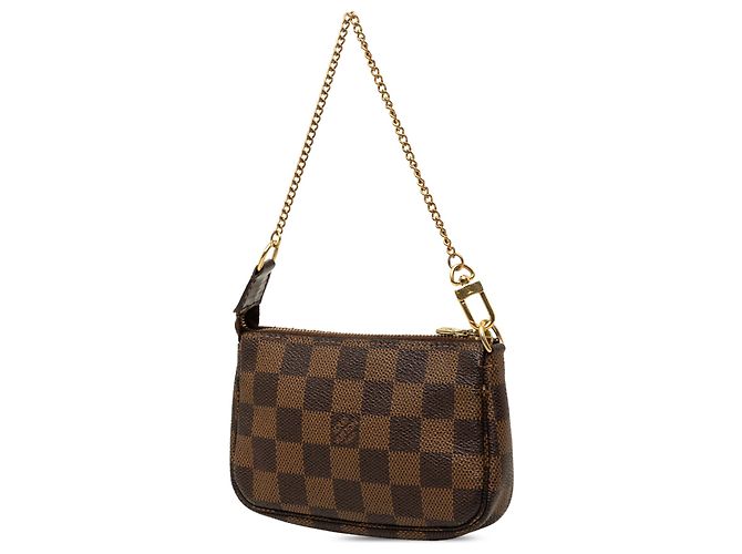Louis Vuitton Brown Damier Ebene Mini Pochette Accessoires Castaño - vista 2