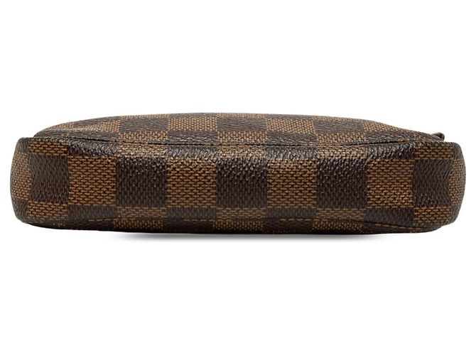 Louis Vuitton Brown Damier Ebene Mini Pochette Accessoires Castaño - vista 3