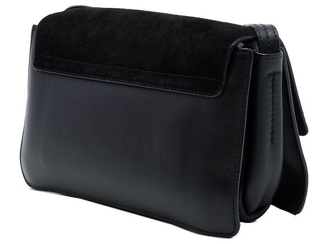 Chloé Faye Sac Crossbody Petit en Daim et Veau Noir - vue 2