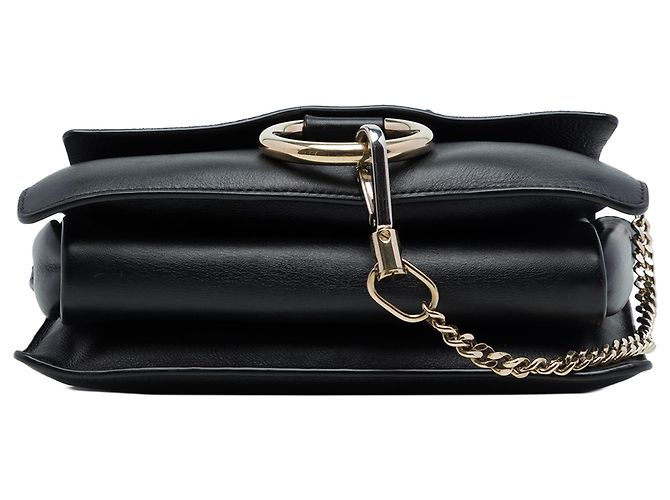 Chloé Faye Sac Crossbody Petit en Daim et Veau Noir - vue 3