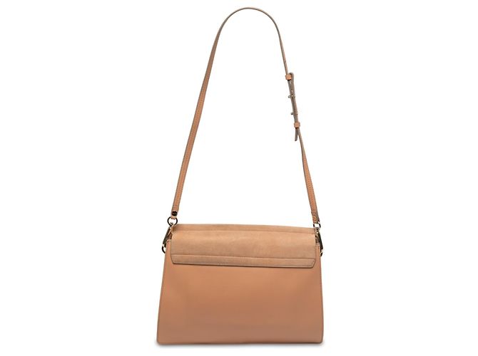 Chloé Faye Crossbody in pelle di vitello e camoscio marrone Medium Marrone chiaro - vista 2