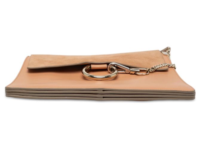 Chloé Faye Crossbody in pelle di vitello e camoscio marrone Medium Marrone chiaro - vista 3