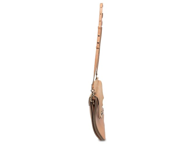 Chloé Faye Crossbody in pelle di vitello e camoscio marrone Medium Marrone chiaro - vista 7