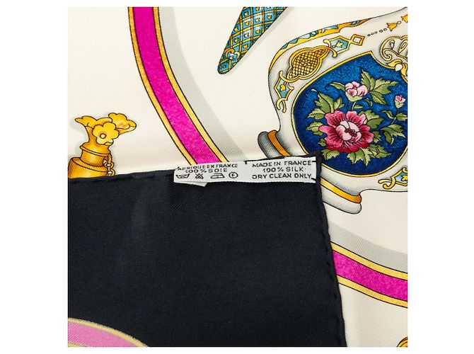 Lenço de Seda Hermès White Qu Importe le Flacon 90 - vista 6