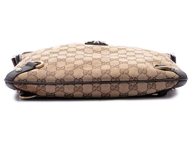 Gucci Borsa a tracolla Abbey D Ring in canvas GG beige - vista 3
