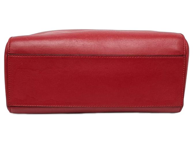 Bamboo Borsa Gucci Nymphaea Small in pelle di vitello rossa con bambù Rosso - vista 3