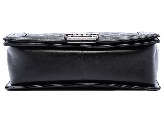 Chanel Black Old Medium Quilted Lambskin Boy Flap - view 3