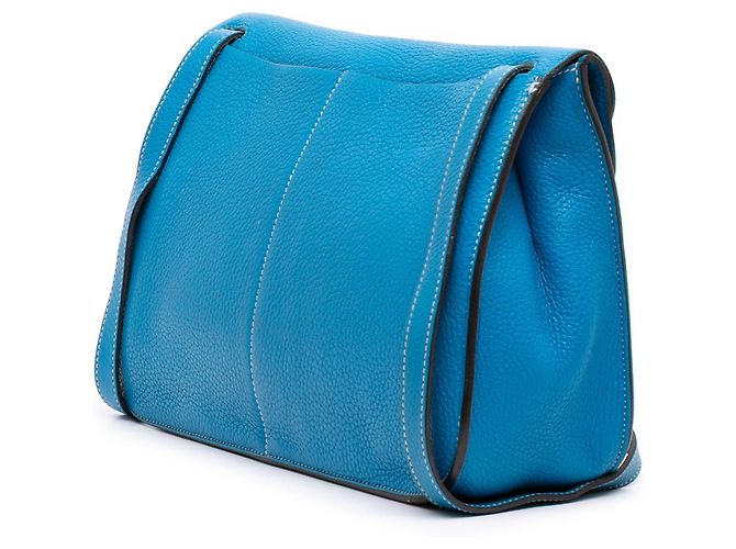 Hermès Blue Clemence Halzan 31 Bleu - vue 2