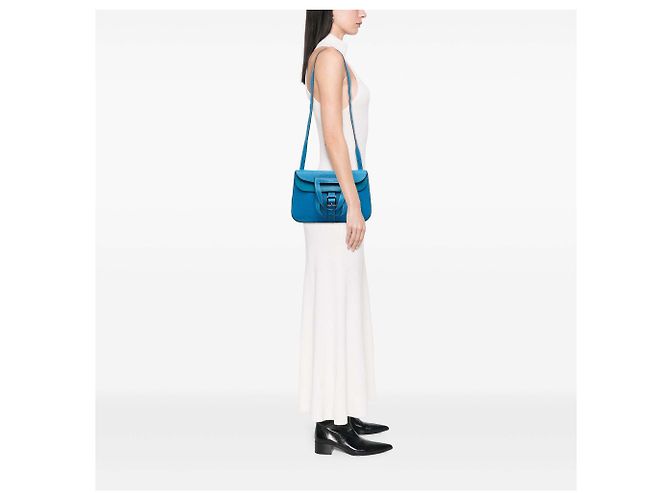 Hermès Blue Clemence Halzan 31 Bleu - vue 6