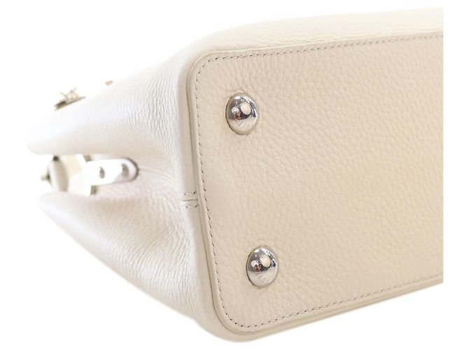 Louis Vuitton White Taurillon Flowers Capucines PM Weiß - Ansicht 10