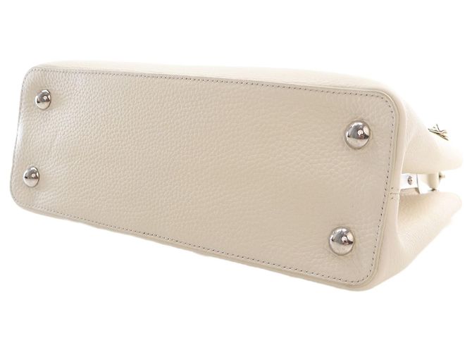Louis Vuitton White Taurillon Flowers Capucines PM Weiß - Ansicht 11
