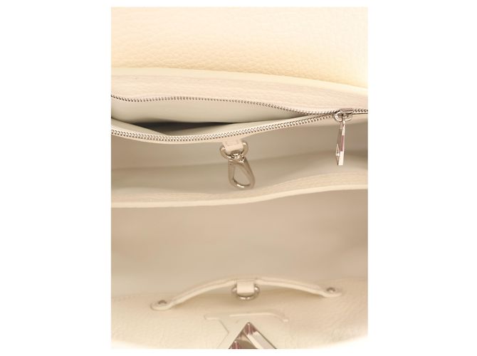 Louis Vuitton White Taurillon Flowers Capucines PM Weiß - Ansicht 4