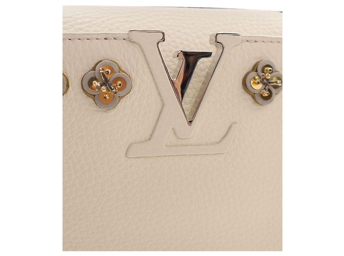 Louis Vuitton White Taurillon Flowers Capucines PM Weiß - Ansicht 6