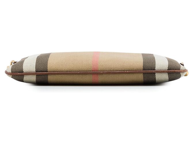 Burberry Brown House Check Canvas Derby Peyton Crossbody Marrom Castanho claro - vista 3