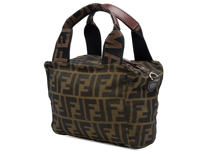 Bolso Fendi Mini Zucca Canvas Marrón Castaño - vista 2