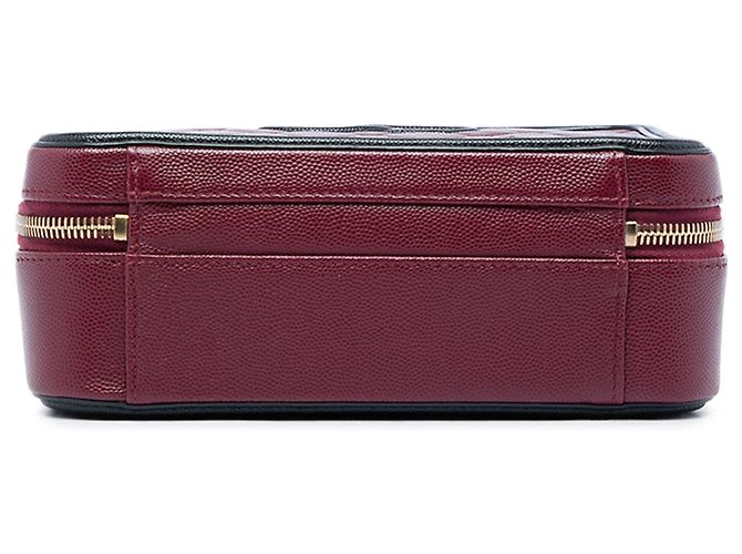 Chanel Red Medium Bicolor Caviar CC Filigree Vanity Case Rot Bordeaux - Ansicht 3