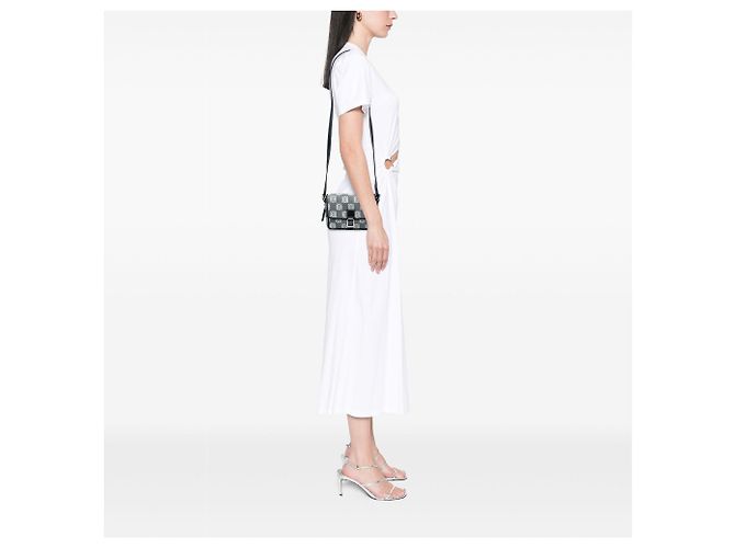 LOEWE Gray Anagram Canvas Umhängetasche mit Klappe Braun - Ansicht 5
