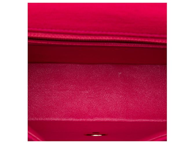 Chanel Mini Rectangular Classic Jersey Single Flap Rosa - vista 4