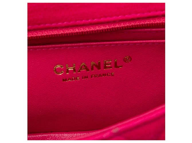 Chanel Mini Rectangular Classic Jersey Single Flap Rosa - vista 5