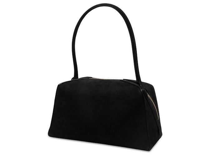 Bolsa de ombro Le Bouledogue em nubuck preto ALAÏA - vista 2
