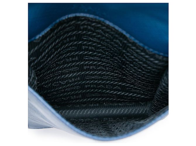 Prada Smartphone-Hülle aus blauem Saffiano-Leder - Ansicht 4