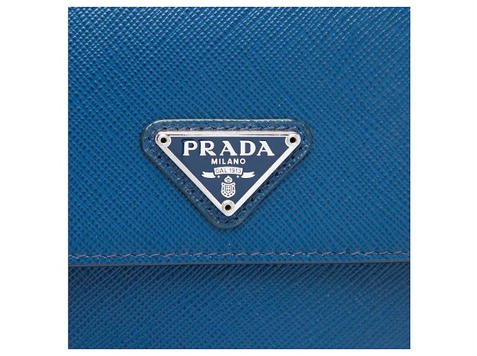 Prada Smartphone-Hülle aus blauem Saffiano-Leder - Ansicht 5