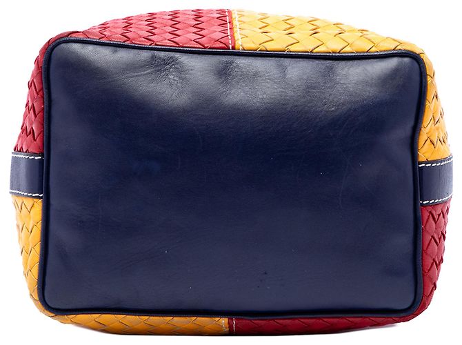 Borsa a secchiello con coulisse Bottega Veneta Multi Tricolor Nappa Intrecciato - vista 3